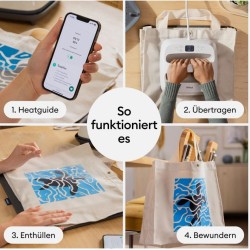 CRICUT EasyPress™ SE-Medium+Hitzeschutzmatte, Transferpresse
