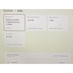 Dell Precision 7510, 15,6 FHD, intel Core i7-6820HQ, 32GB RAM, 512GB SSD, nVidia Quadro M1000M, Windows 11
