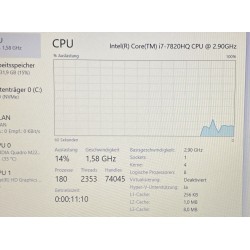 HP ZBook 15 G4, intel Core i7-7820HQ, 32GB DDR4, 512GB SSD, nVidia Quadro M2200, Windows 11 Pro