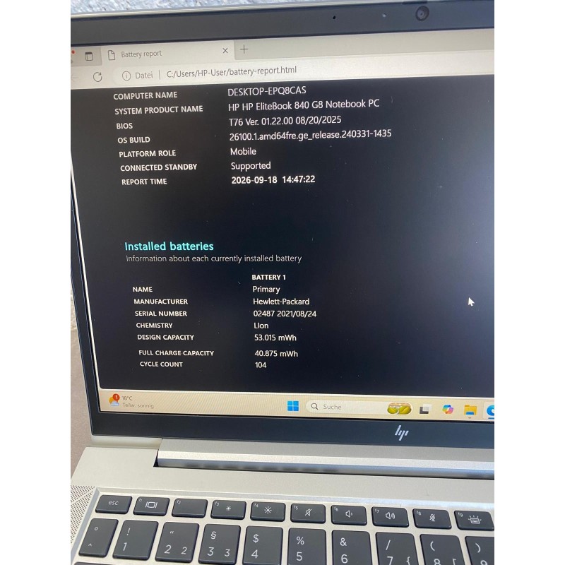 HP EliteBook 840 G8, intel i5-1145G7, 16GB DDR4, 256GB SSD, 14" FullHD, Win 11 P