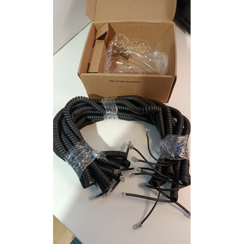 Alcatel Lucent Handset Cord 600mm 3GV27034ABJA41904 Hörerspiralkabel RJ9